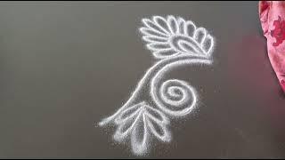 daily use rangoli || rangoli || rangoli design || rangoli kolam || muggulu || freehand rangoli