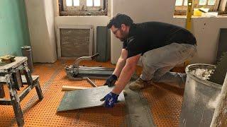 How Did This Take FOUR Days? Tiling Our Farmhouse Bathroom