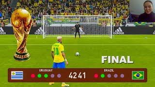 PES 2021 - Uruguay vs Brazil FINAL - Penalty Shootout FIFA World Cup 2022 - Gameplay PC