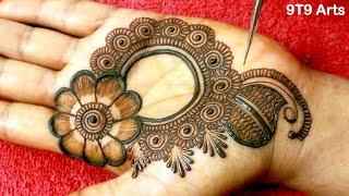 Very beautiful stylish front hand mehandi ka design | easy mehendi design | Simple wedding #mehndi