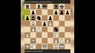 Chess at the Moscow Open Kuzmin, Ivan (2023) - Gordievsky, Dmitriy (2541) #shorts #chess
