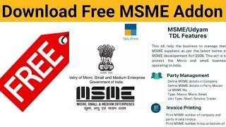 How to Print Udyam/MSME in Tally Invoice | Free Download