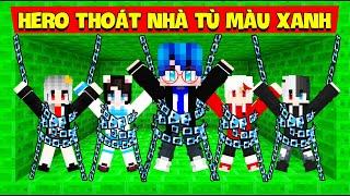 PHONG CẬN VÀ HERO TEAM THỬ THÁCH 24 GIỜ THOÁT KHỎI NHÀ TÙ MÀU XANH TRONG MINECRAFT