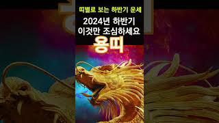 2024년 갑진년 하반기 띠별운세! 용띠분들은 이것만 조심하면 됩니다! 2024년 하반기 운세 띠별로 확인하세요!