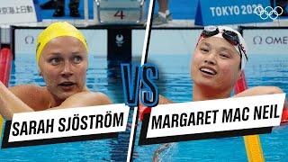 Sarah Sjöström  Margaret Mac Neil - 100m butterfly | Head-to-head