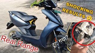 Shocking!  Real Range of Ather 450x 2023 in Indore traffic 