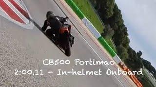 CB500 at Portimao - 2:00.11 - In-helmet Onboard - Adam Shelton