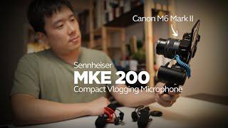 Sennheiser MKE 200 - Compact and Hassle-Free Vlogging Microphone (Canon M6 Mark II Accessory)