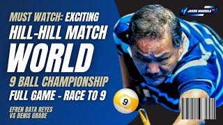 ⭐ Efren Reyes Full Game World 9Ball Championship Race to 9 Hill-Hill Match Pro Pool 2014 #efrenreyes