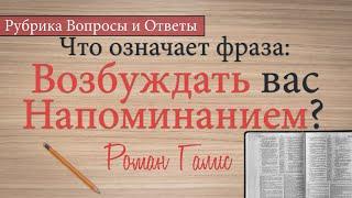 3. Что Означает Фраза: Возбуждать Вас Напоминанием? - Роман Галис | Рубрика Вопросы и Ответы