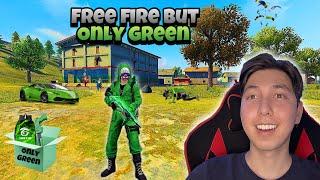 Free Fire but Only Green  | Only green Challenge  - Mehdix Free Fire