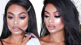 Full coverage glam makeup using the new MAC dazzleshadow liquid eyeshadow | Sabrina Anijs