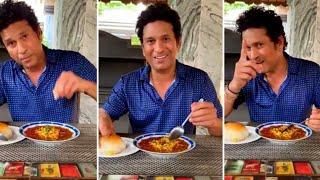 Sachin Tendulkar Enjoying His Favorite Mumbai Misal Pav