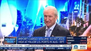 CNBC Squawk Box Asia: Volume of Cargo Movement with China through Port of Los Angeles