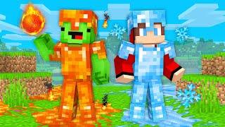 Mikey FIRE Armor vs JJ ICE Armor Survival Battle in Minecraft (Maizen)