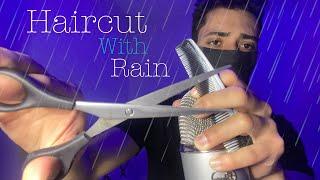 MEN’S HAİRCUT ASMR ( Barbershop Roleplay Asmr) WİTH RAİN SOUNDS