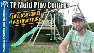 How to assemble TP swing & slide set. Wood multi play centre assembly. Swing set & slide build!!