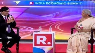 Smt Nirmala Sitharaman's conversation with Shri Arnab Goswami at India Economic Summit