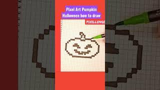 How to draw Halloween Pumpkin Pixel Art