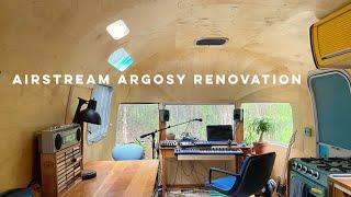 Curved Plywood, Rubber Bathroom -  Renovated 1976 Airstream Argosy Tiny Home/Studio Walkthrough