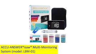 Glucose, Uric Acid, Hemoglobin and Cholesterol 4 in 1 at Home Blood Testing Kit (SKU: 14 0001_en)