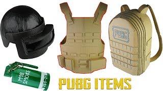 How to make PUBG ITEMS Compilation Level 3 Helmet, Smoke Bomb, Lvl 3 Military Vest, Lvl3 Backpack