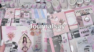 Stationery & journal supplies ; chill  unboxing ft Journalsay | ASMR #journaling 