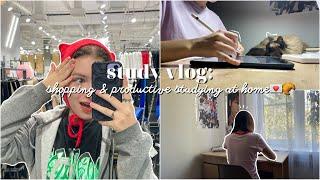 study vlog: shopping and productive studying at home