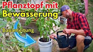 7 Tage ohne Gießen! Dieser Pflanztopf für Terrasse & Balkon bewässert sich selbst! Bauanleitung.