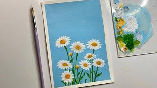 Flower painting tutorial/acrylic painting tutorial/ acrylic painting for beginners