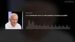 Vytenis Povilas Andriukaitis – apie Kovo 11-osios pamokas Ukrainai ir pasauliui