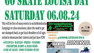 GoSkateLouisa is live! GoSkateLouisaDay: There WILL be Shred!