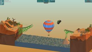 Poly Bridge Walkthrough -  Ancient Ruins - 42m Balloon Jump