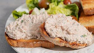 DELICIOUS and HEALTHY breakfast in 1 minute  Quick tuna spread on bread