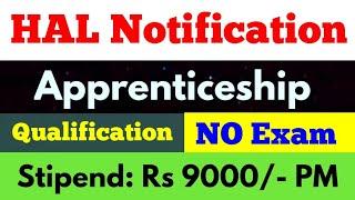 HAL Apprenticeship Training 2022 | HAL Recruitment 2022 | Hindustan Aeronautics Limited Recruitment