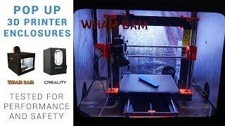 Pop up 3D printer enclosures tested - Creality vs Wham Bam