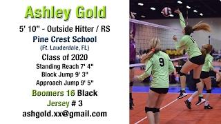 Ashley Gold - Class of 2020 - Volleyball Skills Video