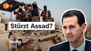 Assad-Truppen auf Rückzug: Rebellen vor nächster Großstadt in Syrien | Analyse bei ZDFheute live