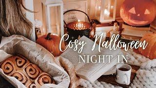 Cozy Halloween Night In  Autumn Aesthetics, cozy baking, decorate with me, slow living silent vlog