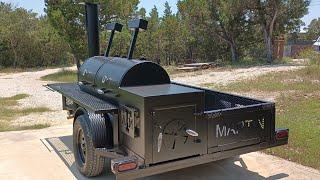 120 Gallon Offset Smoker on Trailer by Matt's BBQ Pits, LLC