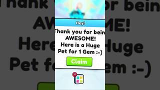 1 GEM Huge in Pet Simulator 99! Pet Sim 99 #shorts #roblox