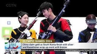 ️1st gold for China at Paris 2024 Olympics! Huang & Sheng win 10m air rifle mixed team event