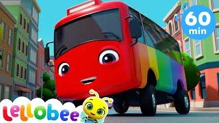 10 Little Buses! | @Lellobee City Farm - Cartoons & Kids Songs  | Learning Videos | Kids Songs