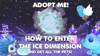 HOW to enter the ICE DIMENSION AND GET ALL THE ICE PETS! in Adopt me!