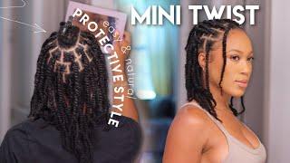 Easy Mini Twists on Natural Hair with Added Hair | Step-by-Step Guide | Ywigs