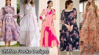 Very Stylish & Party Wear Chiffon Frocks || Frocks Desining ideas || Chiffon Dresses