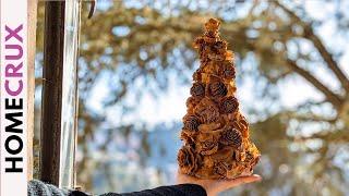 How I Made This Adorable Tabletop Christmas Tree | From Pine Cones | DIY Must-Try! | Under $15 |