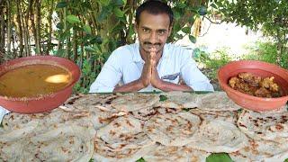 UNLIMITED PAROTTA EATING CHALLENGE ,CHICKEN GRAVEY WITH MUTTON GRAVEY | INDIAN MUKBANG