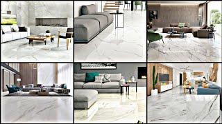 Best 55 Most Popular White Marble Modern Design Living Room Floor Idea 2021