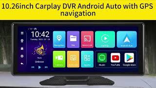 Carputech 10.26inch Car DVR For Android 13 Carplay Monitor Android Auto Dash Cam WIFI GPS Navigation